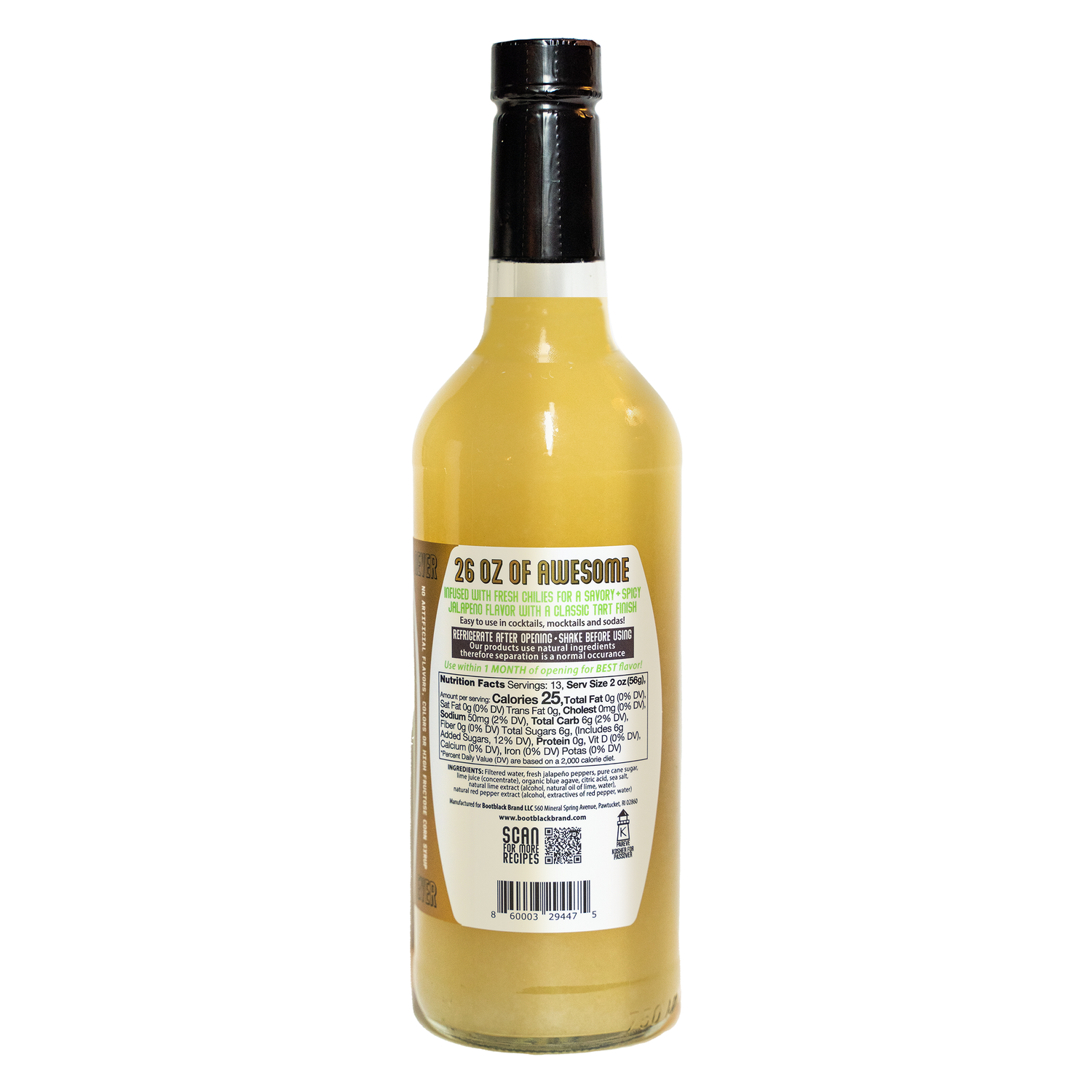 Jalapeño margarita mixer bottle