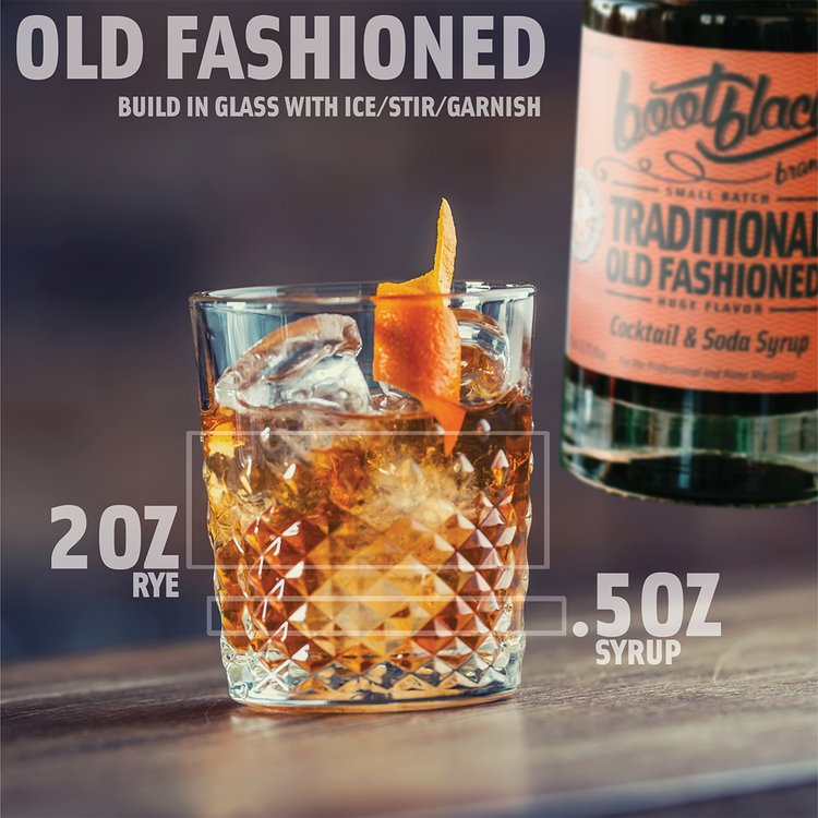 Traditional Old Fashioned Cocktail Syrup 16 oz