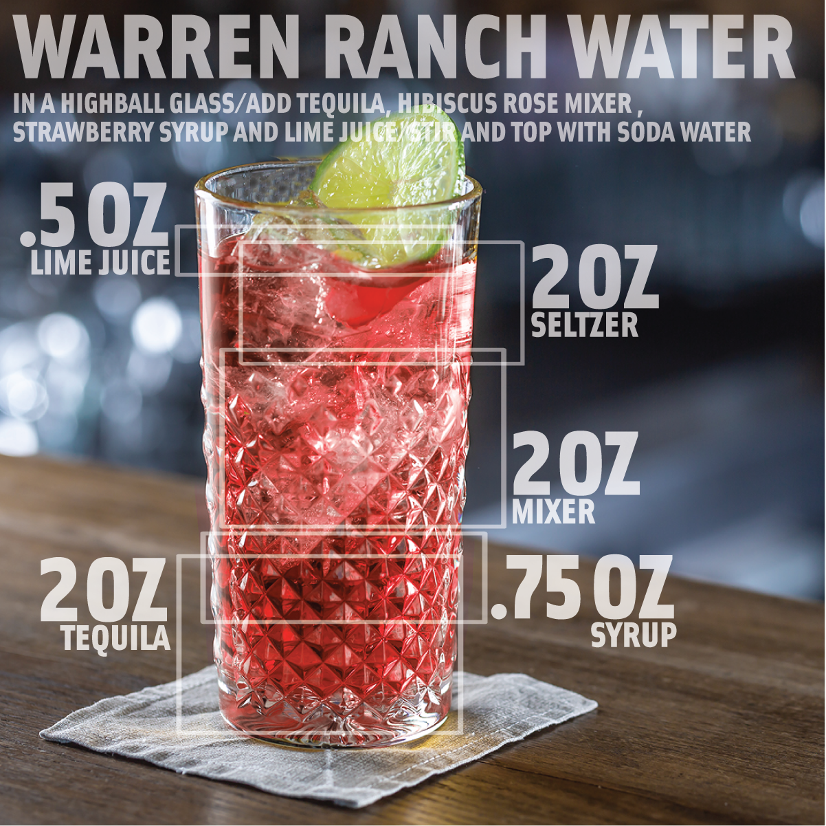 Hibiscus Margarita Mixer 26 oz