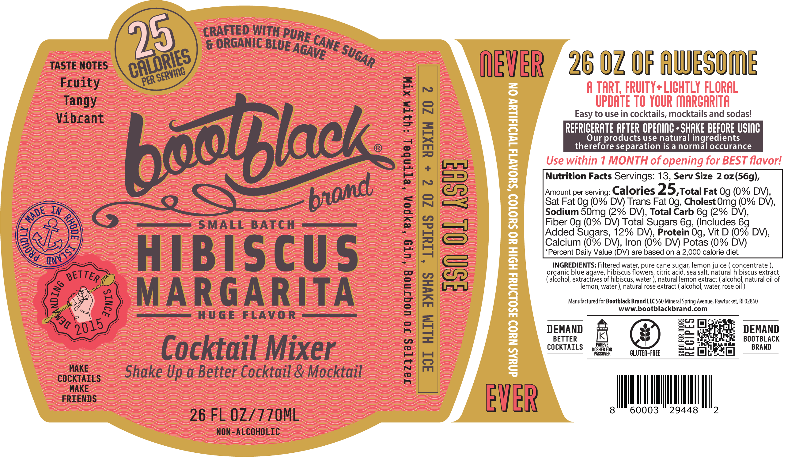 Hibiscus Margarita Mixer 26 oz