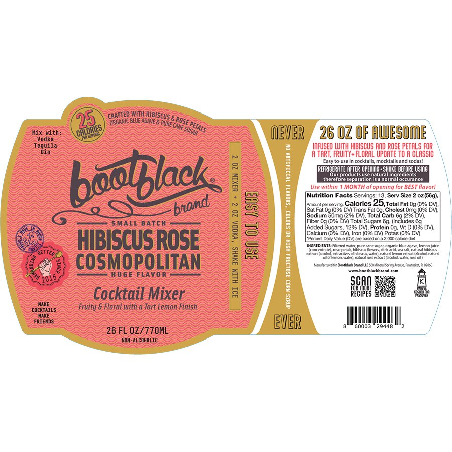 Hibiscus Rose Cosmopolitan Mixer 26 oz