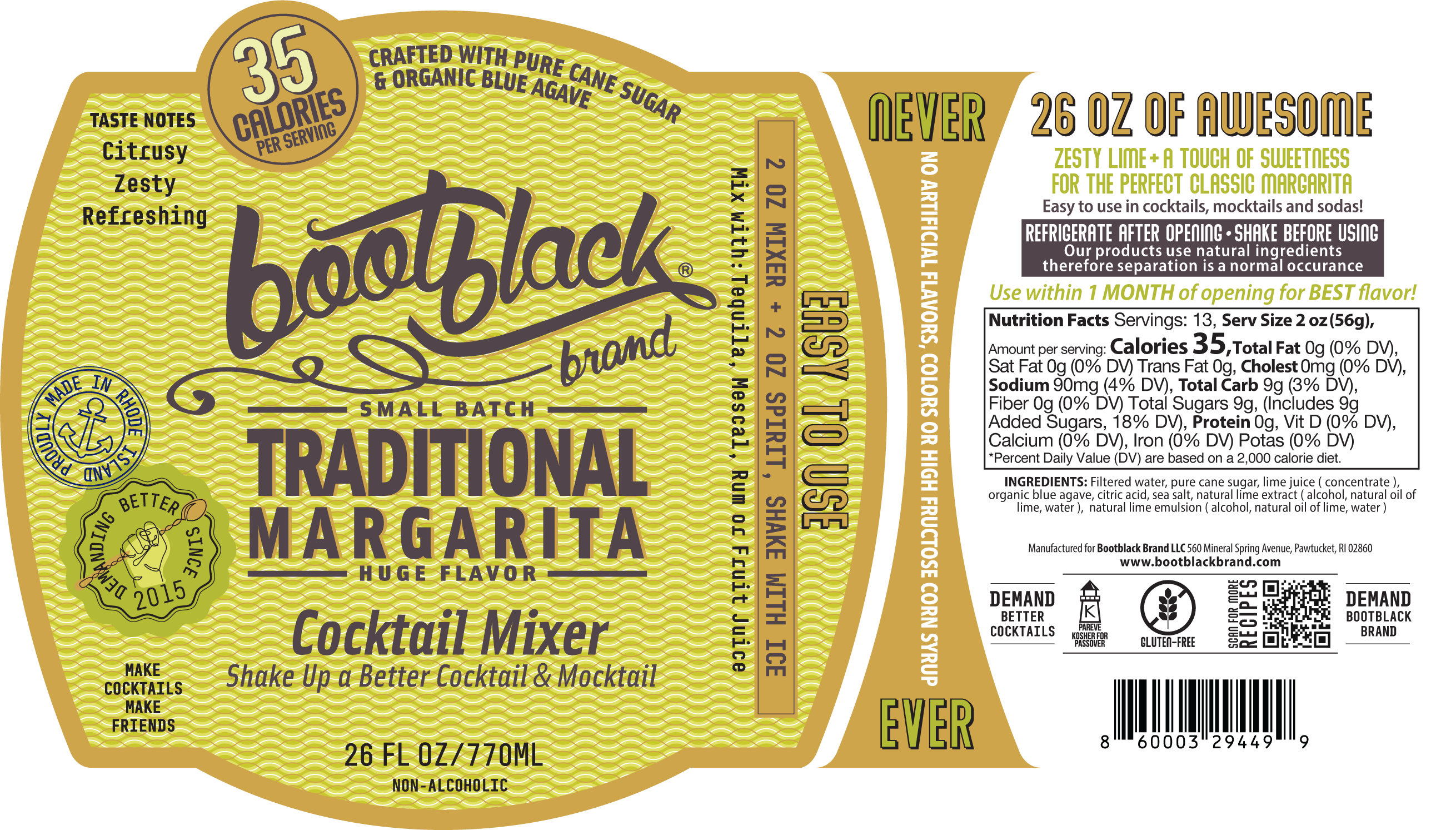 Traditional Margarita Mixer 26 oz