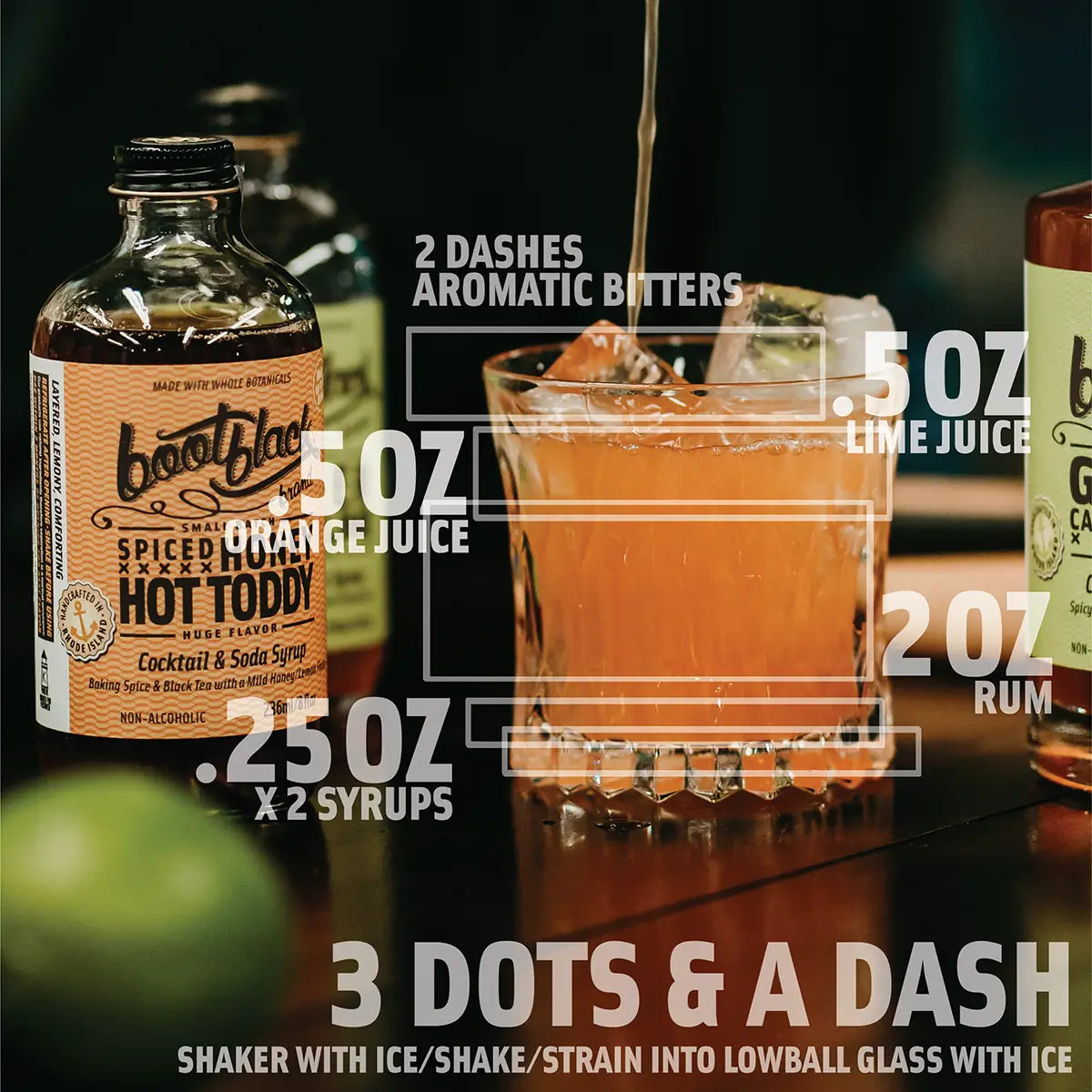 3 Dots and A Dash Cocktail Recipe by Bootblack Brand