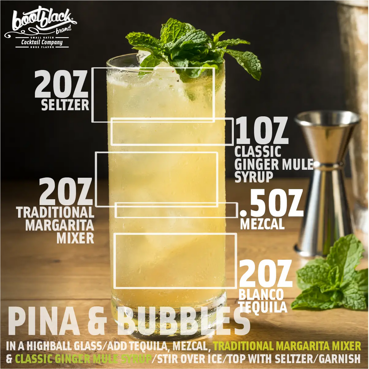 Bootblack Brand recipe - Pina & Bubbles Cocktail