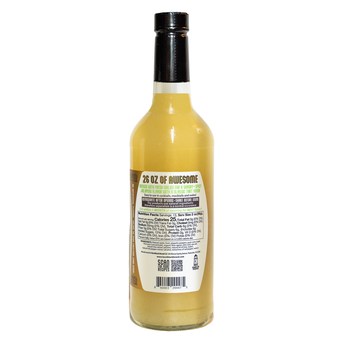 Jalapeño margarita mixer bottle