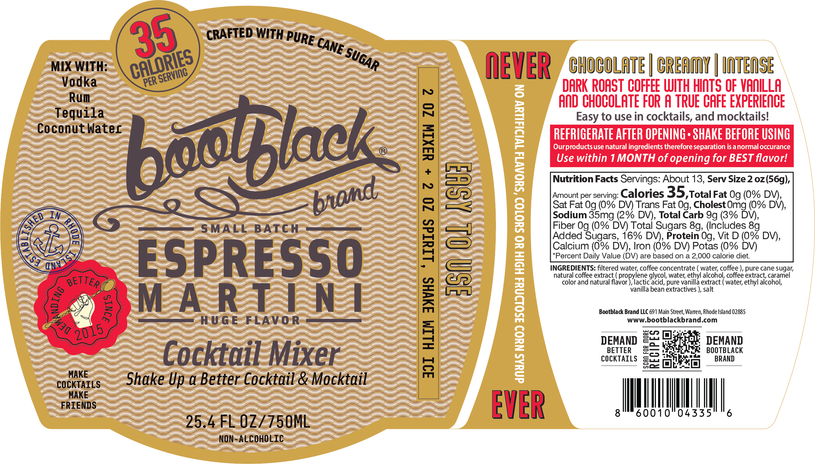 Espresso Martini Mixer 750ML